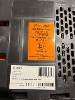 Dětská autosedačka Cybex Solution M-fix 15-36 kg - 6