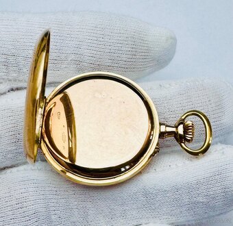 14K ZLATÉ ART DECO KAPESNÍ HODINKY - JEPTIŠKY - FUNKČNÍ - 6