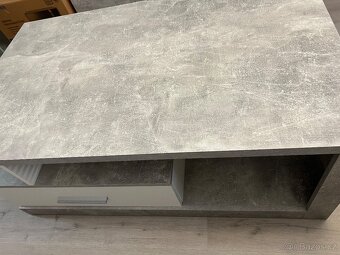 Konferenční stolek IGUAN - beton/bíla - 6