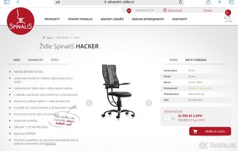 zdravotní kancelářská židle Spinalis Hacker - 6