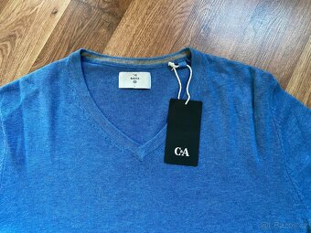 Nový pánský bavlněný svetr C&A do "V" - L - 6
