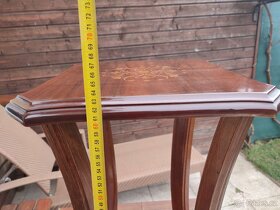 Starožitný stolek intarzie - 6