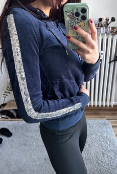 Modrá semišová mikina - 6