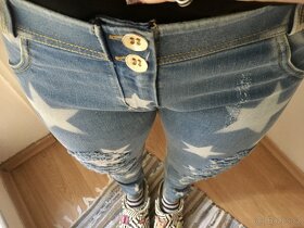 Freddy Jeans WR.UP Nové modré džínové kalhoty trhané - 6