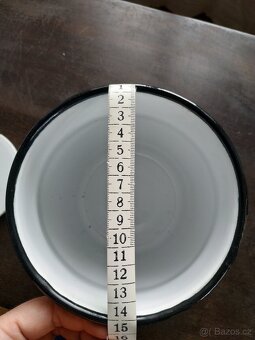 Retro smaltovaná bandaska s víčkem – 22 cm - 6