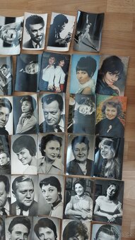 Fotky - stare pohledy hercu a umelcu 60,70 leta 115 kusu - 6