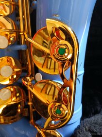 Světle modrý kvalitní saxofon ARBITER Jazz London - 6
