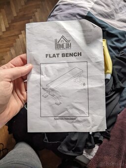 HOMCOM flat bench – posilovací lavice (velmi dobrý stav) - 6