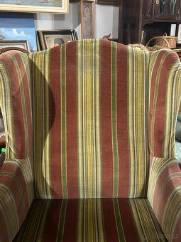 Starožitné křeslo ušák - 6