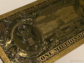 zlacená bankovka 1 000 000,- USD - 6