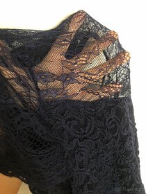 Tmavě modrá dámská krajková halenka s límečkem Orsay - 6