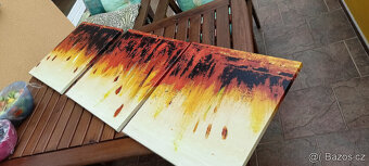 3 dílný dekorativní obraz,plátno.159x53cm.Nový. - 6