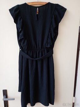 Nové černé elegantní letní šaty vel.M - 6
