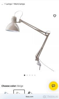 Pracovní lampa Tertial béžová, IKEA - 6