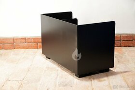 Zásobník, box na dřevo ke krbu ocelový 80x40x50cm - 6