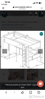 Patrová postel se stolem a skříní - 6