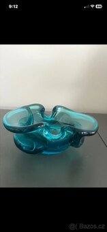 hutnické sklo mísa, těžítko,popelník - 6