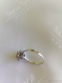 Zlatý luxusní prsten s Diamanty a Rubínem - 6