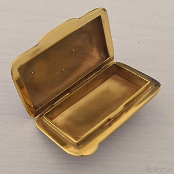 Ruská krabička stříbrná 88 pozlacená smaltem a diamanty - 6