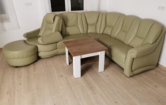 Kožená rohová sedací souprava, zn. HIMOLLA - 6