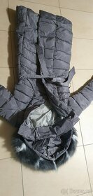 Prodám dámský šedý kabát s kapucí - 6