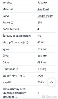 Dekorativní stropní svítidlo Rabalux Lilian - 6