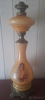 100 LETÁ BRONZ SKLENĚNÁ LAMPA JOSÉPHINE CÍSAŘOVNA A MANŽ. N. - 6