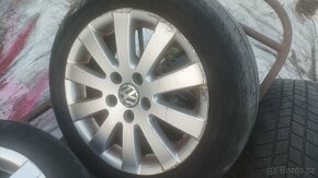 4x ALU R16 5x112 pneu 205/55/16 + rezerva 215/55/16 - 6