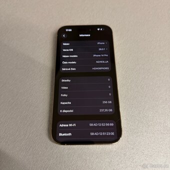 iPhone 14 Pro 256GB gold, pěkný stav, 12 měsíců záruka - 6