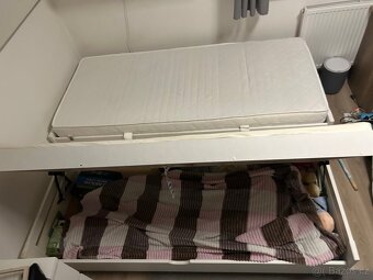 Drevena rozkladaci postel z borovice - 6