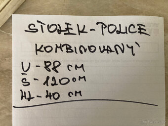 Stůl, stolek univerzální s kovovou konstrukcí za 500 kč - 6