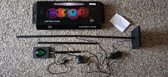 Led stojací lampa, svetlo zelený, oranžový, červený - 6