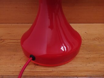 Retro skleněná červená lampa - 6