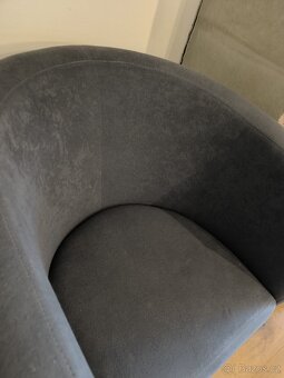 Klubové křeslo - šedé - 6