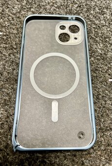 Kovový magnetický Magsafe kryt na Apple iPhone 13, modrý - 6