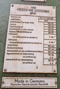 Klikový lis ERFURT PKnVT (I) 4000/1000 - 6