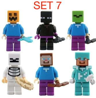 Rôzne figúrky Minecraft - typ lego - nové - 6