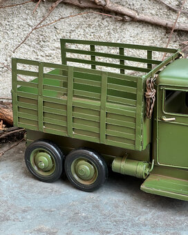 Plechové vojenské nákladní auto retro kovový model historie - 6