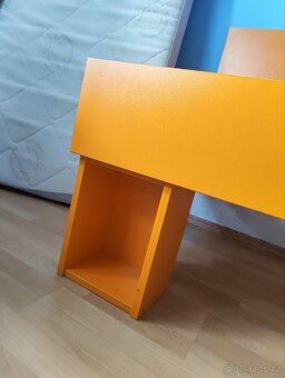 oranžová postel s matrací (90x200) - 6