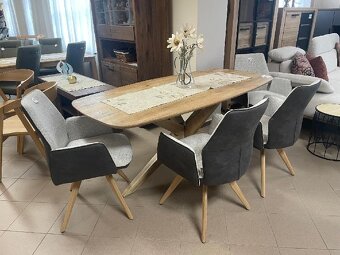 Masivní jídelní stůl Mango – 180 cm, hvězdová podnož - 6