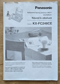 Panasonic KX-FC248CE fax, sluchátko DECT - 6