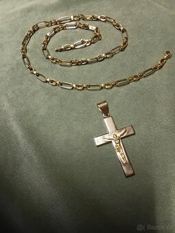 Zlatý řetěz s křížem. ★★★79g★★★ 14K ZLATO 585/1000 - 6