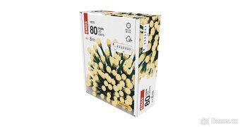 Vánoční osvětlení EMOS 80 LED cherry řetěz - kuličky, 8 m - 6