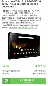 Tablet Acer Iconia Tab 10 - Full HD - 6