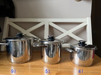 Zepter pánve,Wok,kastrol, tlaková poklice, hrnec 9l, 5l, 4l - 6