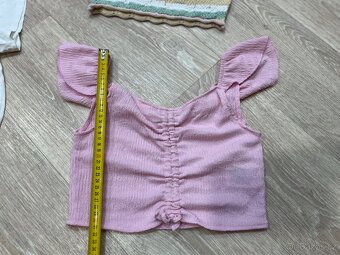 Dívčí crop top,tílka,trička H&M 146/152 - 6