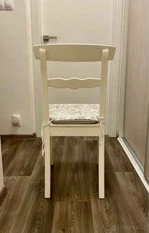 Židle bílé s polstry, 2 ks - 6