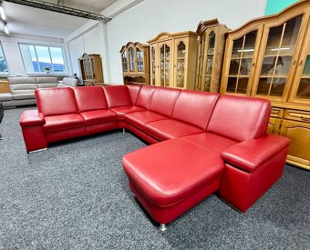Sedací souprava tvaru U - kožená - SLEVA - 6