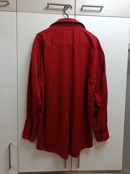 Pánská malinová vintage košile XL - 6