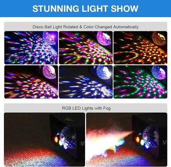 MOSFiATA 600W Smoke Machine RGB LED světla, - 6
